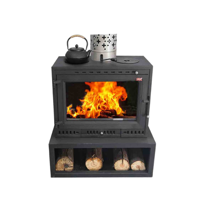 100单面玻璃铸铁燃木壁炉